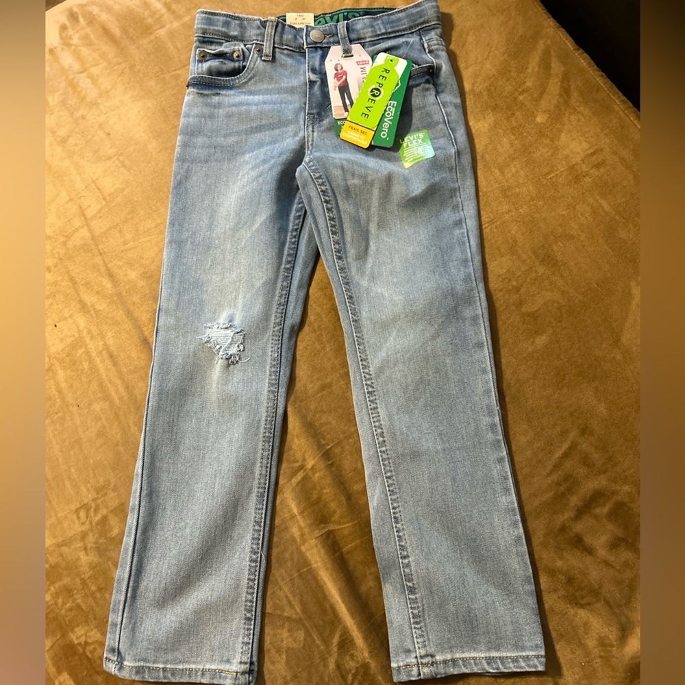 Levi's 511 Slim Flex Stretch Jeans Denim Pants Blue Youth size 7 NWT